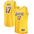 Camiseta Isaac Bonga 17 Los Angeles Lakers Icon Edition Amarillo Hombre